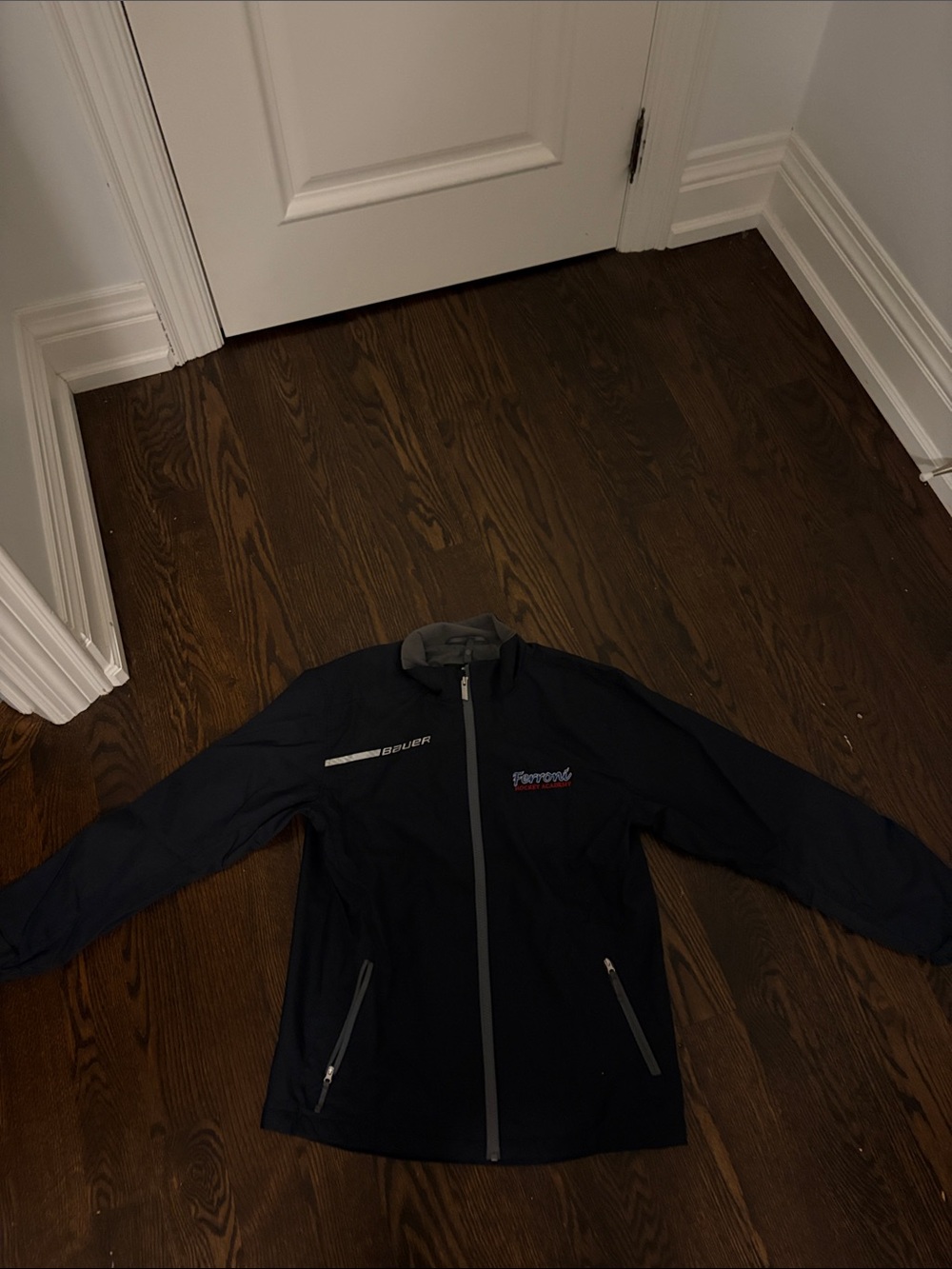 Bauer Black Lightweight Softshell Jacket with Gray Trim